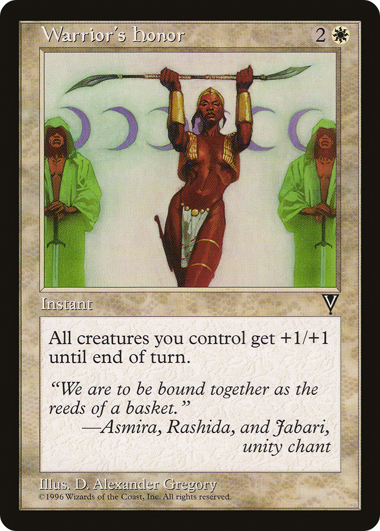 Warrior's Honor (VIS-024) [Visions] MTG Single Wizards of the Coast