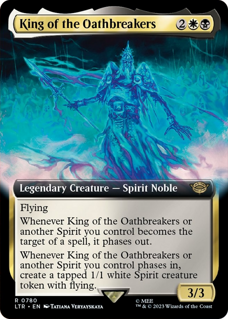 King of the Oathbreakers (Surge Foil) (LTR-780) [The Lord of the Rings: Tales of Middle-earth] (Extended Art) Foil MTG Single Wizards of the Coast