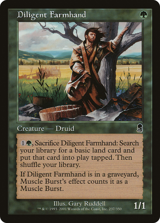 Diligent Farmhand (ODY-237) [Odyssey] MTG Single Wizards of the Coast