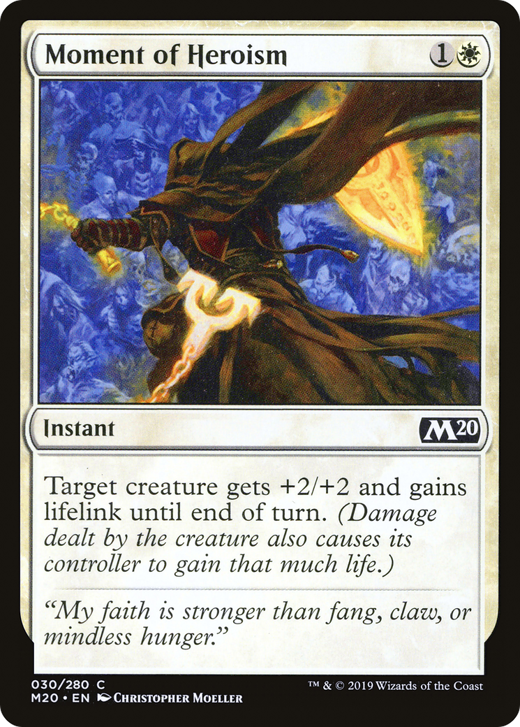 Moment of Heroism (M20-030) [Core Set 2020] Foil MTG Single Wizards of the Coast