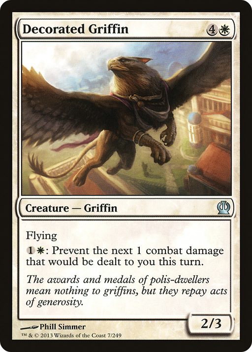 Decorated Griffin (THS-007) [Theros] Foil MTG Single Wizards of the Coast