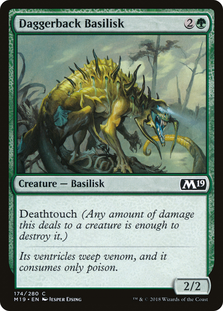 Daggerback Basilisk (M19-174) [Core Set 2019] MTG Single Wizards of the Coast
