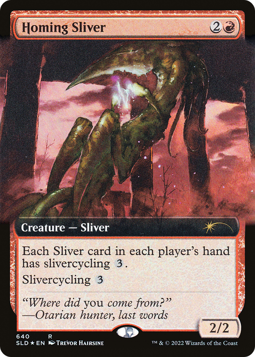Homing Sliver (Extended Art) (SLD-640) [Secret Lair Drop]: (Extended Art) Foil MTG Single Magic: The Gathering