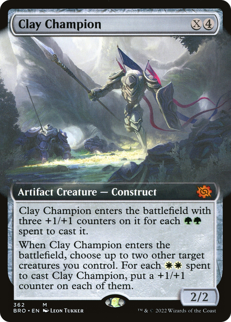 Clay Champion (BRO-362) [The Brothers' War] (Extended Art) Foil MTG Single Wizards of the Coast