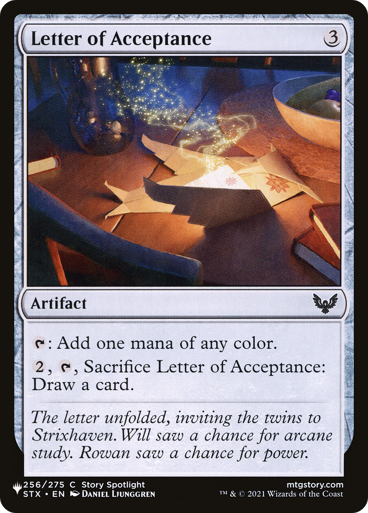 Letter of Acceptance (LIST-STX-256) [Mystery Booster] The List MTG Single Wizards of the Coast