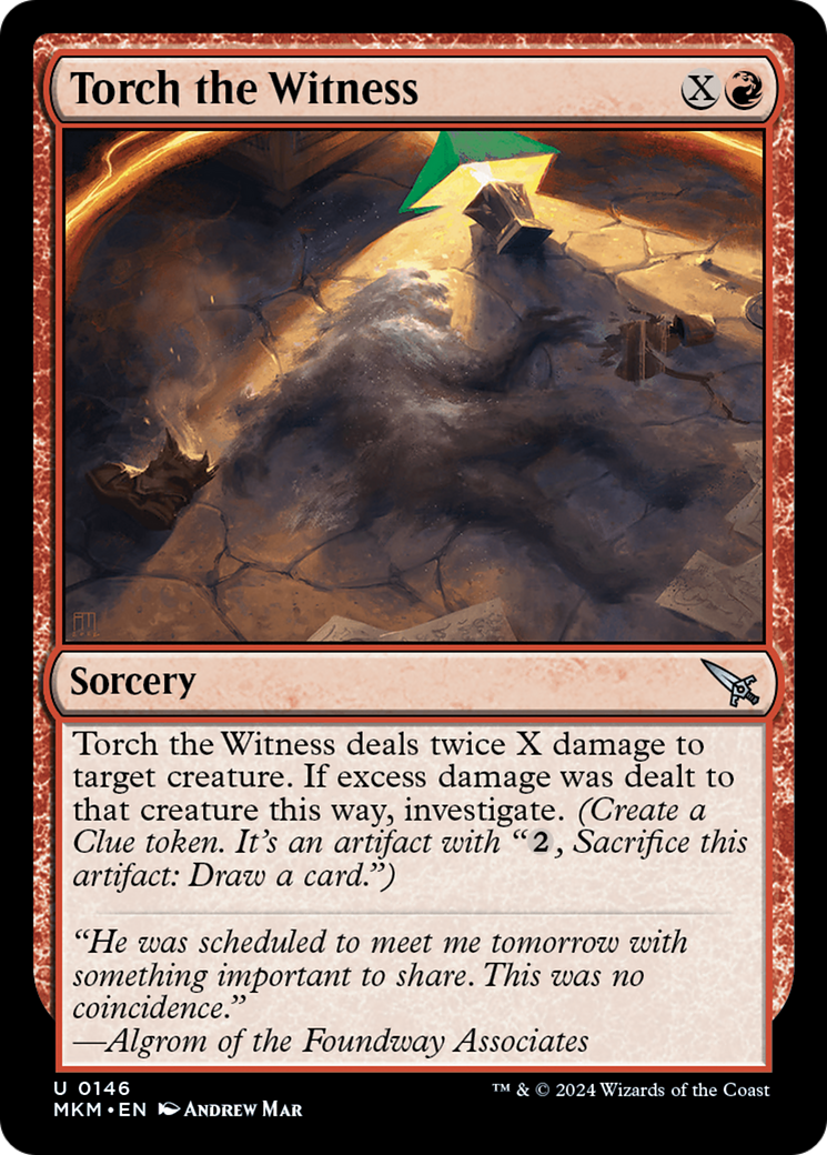 Torch the Witness (b) (MKM-146) [Murders at Karlov Manor] Foil MTG Single Murders at Karlov Manor
