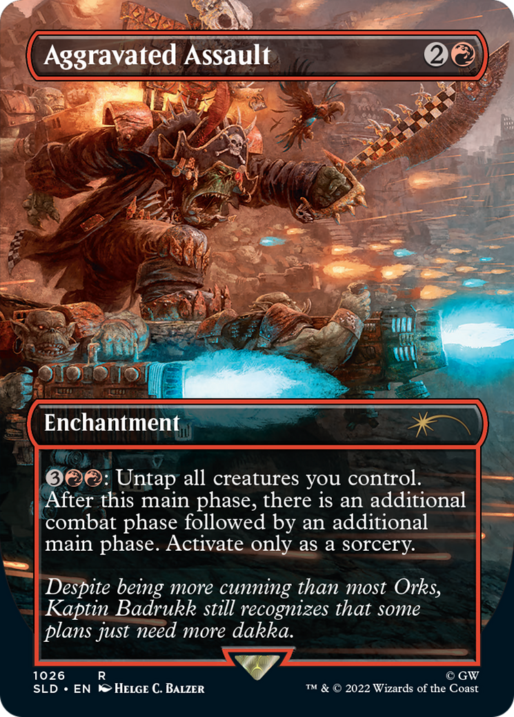 Aggravated Assault (SLD-1026) [Secret Lair] Drop (Borderless) Foil MTG Single Wizards of the Coast