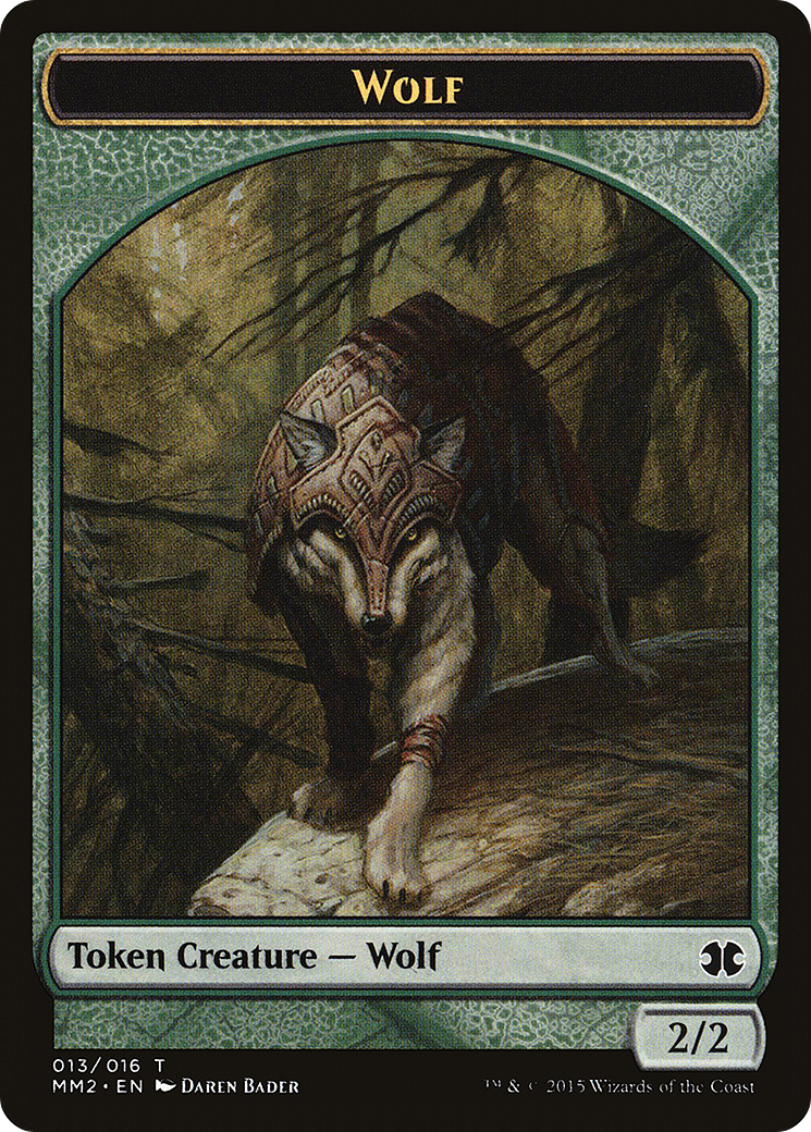 Wolf Token (MM2-013) [Tokens] Modern Masters 2015 Tokens MTG Single Wizards of the Coast