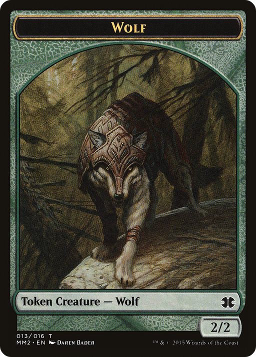 Wolf Token (MM2-013) [Tokens] Modern Masters 2015 Tokens MTG Single Wizards of the Coast