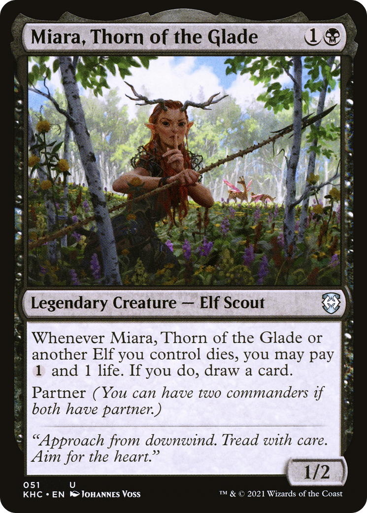 Miara, Thorn of the Glade (KHC-051) [Kaldheim Commander] MTG Single Wizards of the Coast