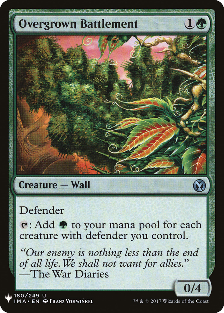 Overgrown Battlement (LIST-IMA-180) [Mystery Booster] The List MTG Single Wizards of the Coast