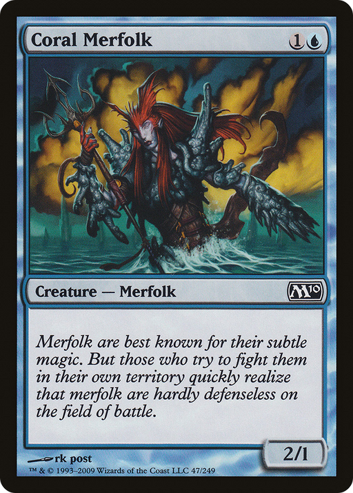 Coral Merfolk (M10-047) [Magic 2010] MTG Single Wizards of the Coast
