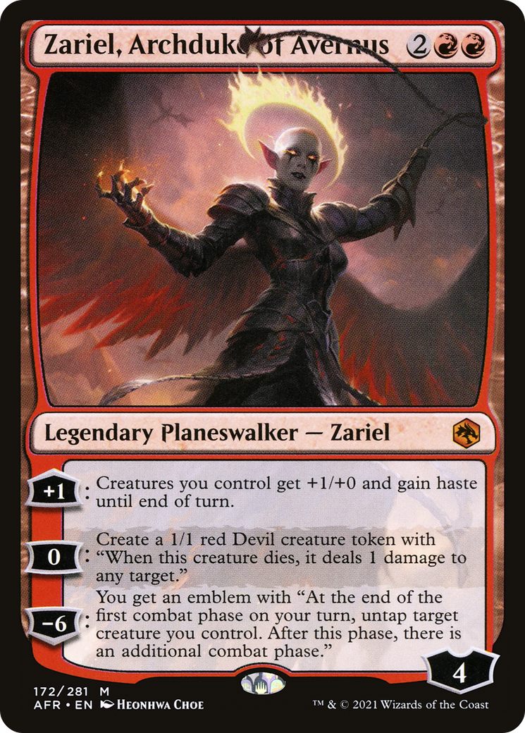 Zariel, Archduke of Avernus (AFR-172) [Adventures in the Forgotten Realms] Foil MTG Single Wizards of the Coast
