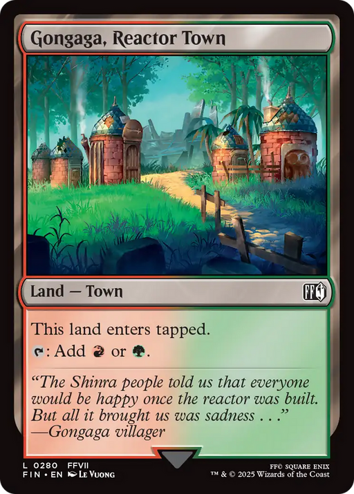 Gongaga, Reactor Town (FIN-280) [FINAL FANTASY] Foil MTG Single Wizards of the Coast