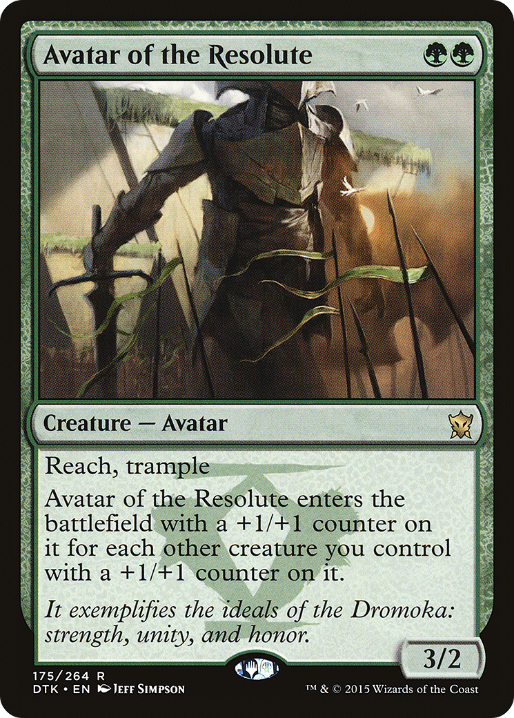 Avatar of the Resolute (DTK-175) [Dragons of Tarkir] MTG Single Wizards of the Coast