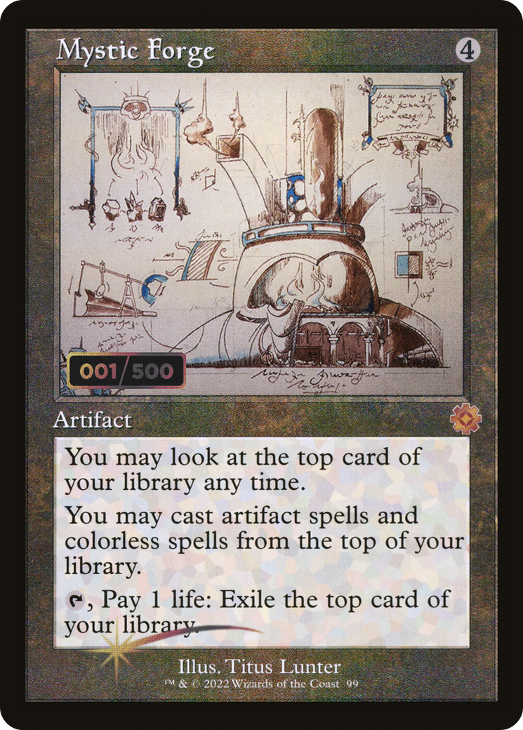 Mystic Forge (Schematic) (Serial Numbered) (BRR-099) [The Brothers' War Retro Artifacts] Foil MTG Single Wizards of the Coast
