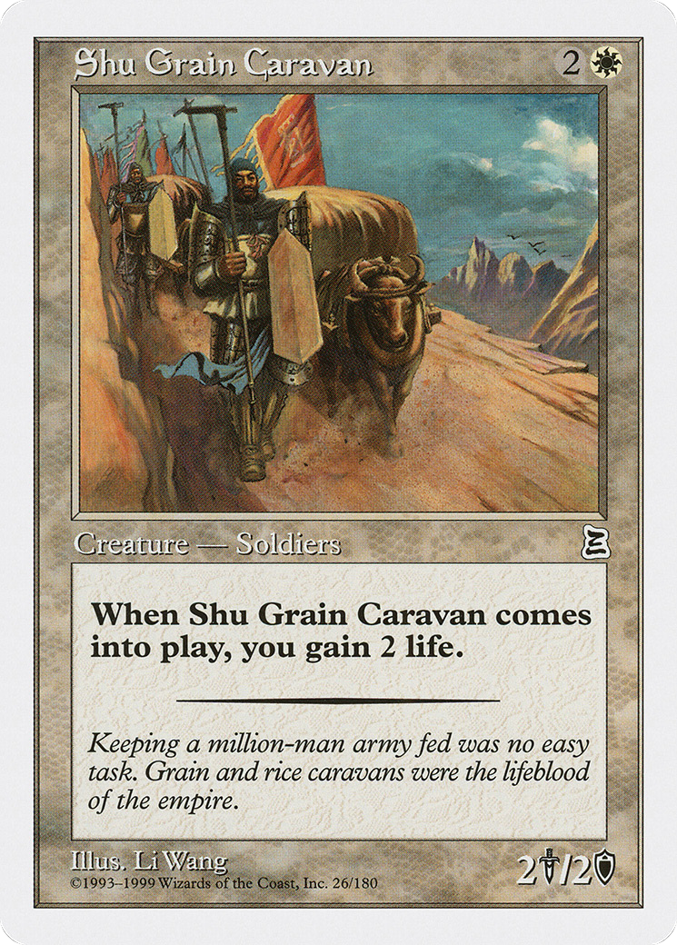 Shu Grain Caravan (PTK-026) [Oldschool] Portal Three Kingdoms MTG Single Wizards of the Coast