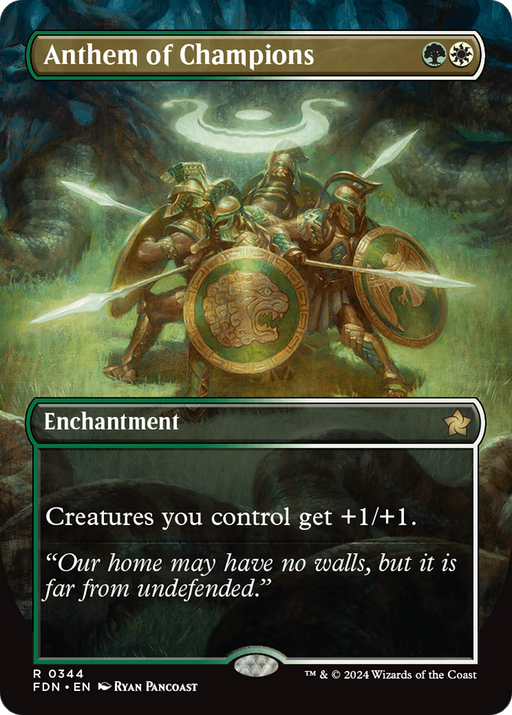 Anthem of Champions (FDN-344) [Foundations] (Borderless) Foil MTG Single Wizards of the Coast