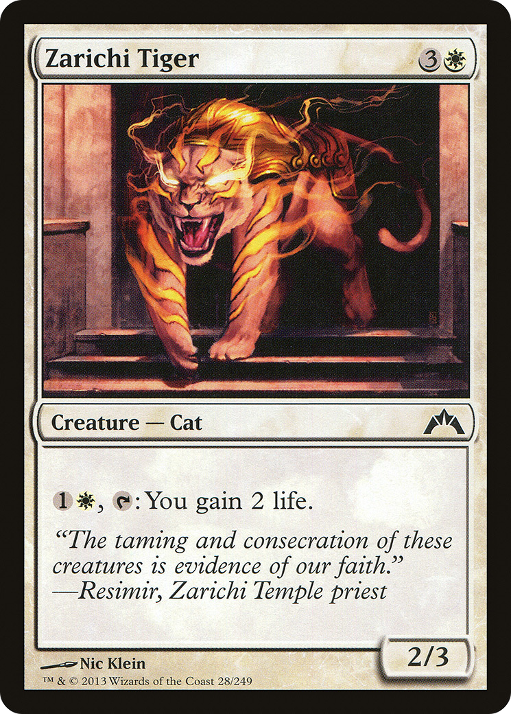 Zarichi Tiger (GTC-028) [Gatecrash] MTG Single Wizards of the Coast