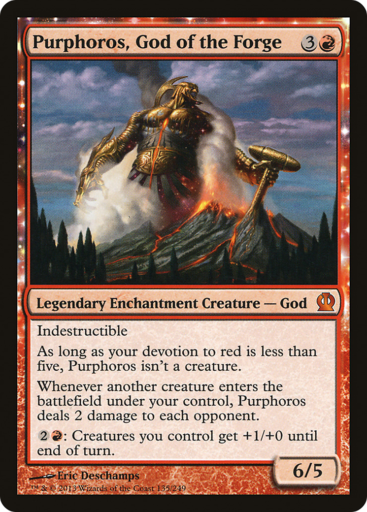 Purphoros, God of the Forge (THS-135) [Theros] Foil MTG Single Wizards of the Coast