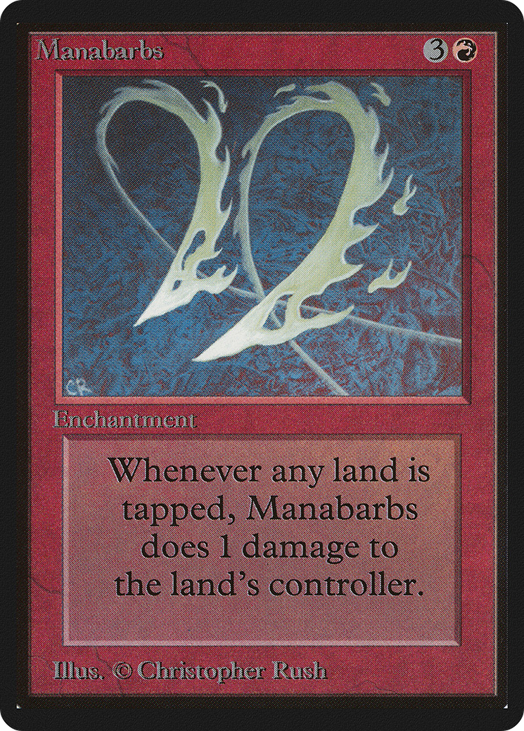 Manabarbs (LEB-164) [Oldschool] Limited Edition Beta MTG Single Wizards of the Coast