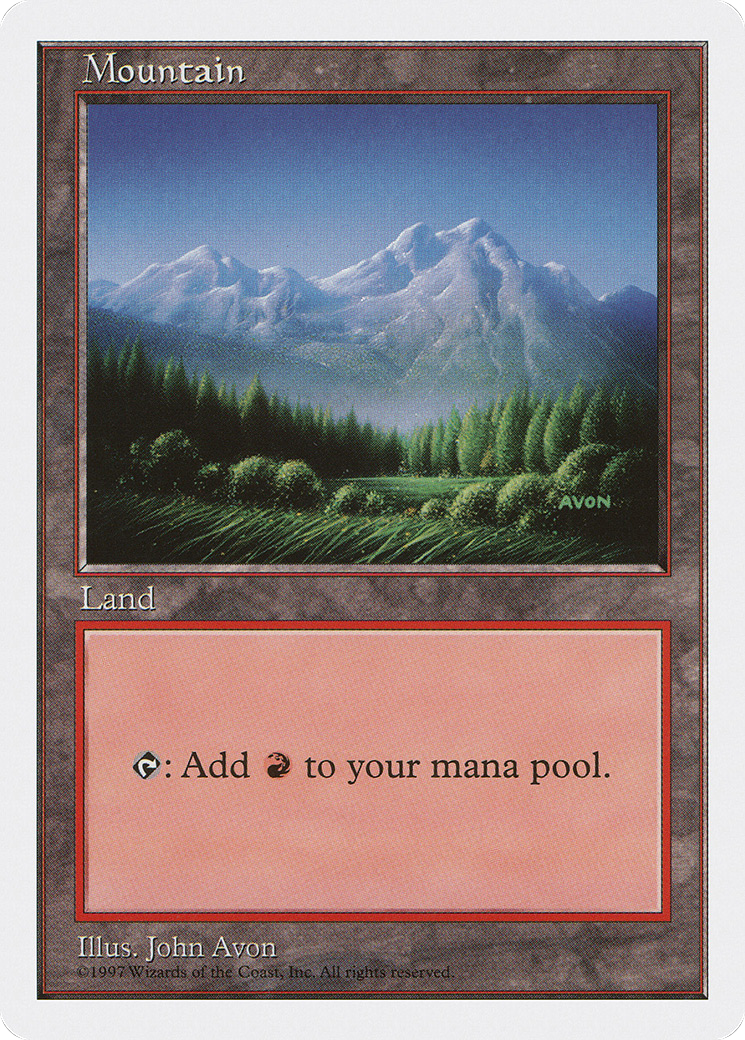 Mountain (5ED-443) [Fifth Edition] MTG Single Wizards of the Coast
