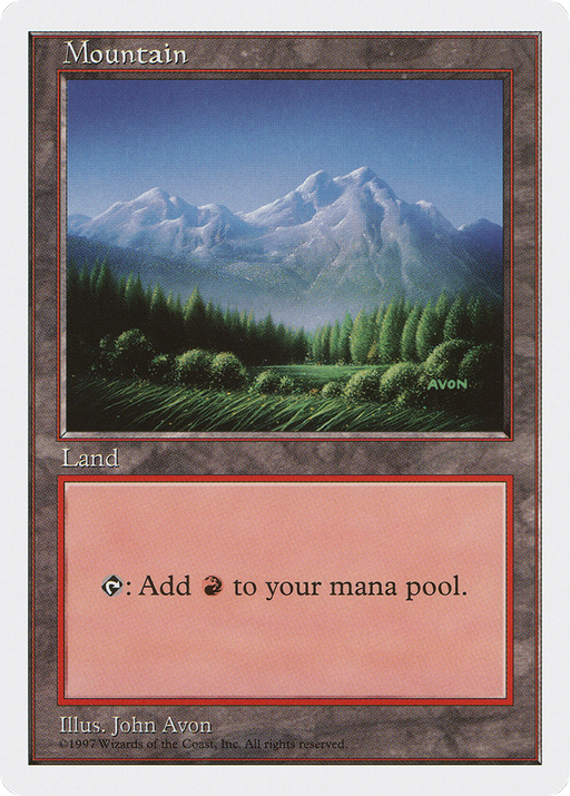 Mountain (5ED-443) [Fifth Edition] MTG Single Wizards of the Coast