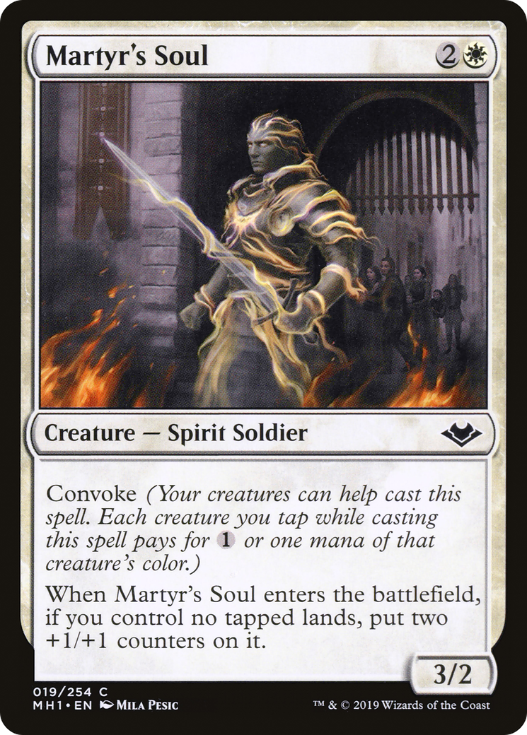 Martyr's Soul (MH1-019) [Modern Horizons] MTG Single Modern Horizons