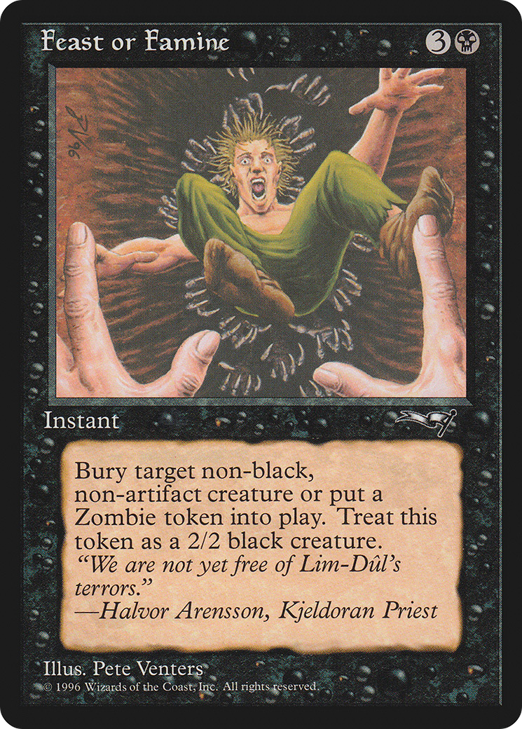Feast or Famine (ALL-49A) [Alliances] MTG Single Wizards of the Coast