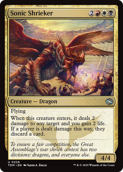 Sonic Shrieker (TDM-226) [Tarkir: Dragonstorm] Foil MTG Single Wizards of the Coast