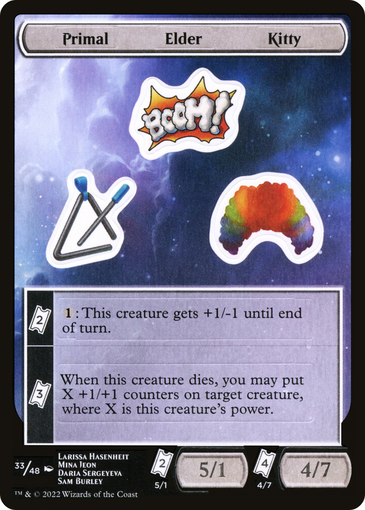 Primal Elder Kitty (UNF-033) [Tokens] Unfinity Sticker Sheets MTG Single Wizards of the Coast
