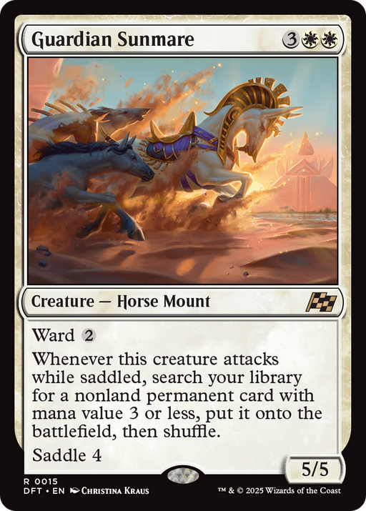 Guardian Sunmare (DFT-015) [Aetherdrift] Foil MTG Single Wizards of the Coast