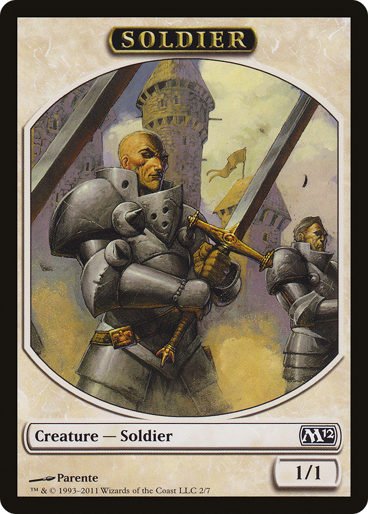 Soldier Token (M12-002) [Tokens] Magic 2012 Tokens MTG Single Wizards of the Coast