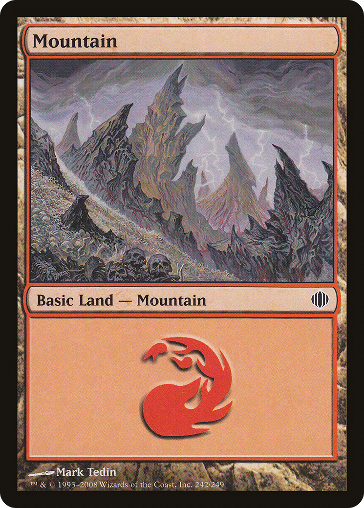 Mountain (ALA-242) [Shards of Alara] Foil MTG Single Wizards of the Coast