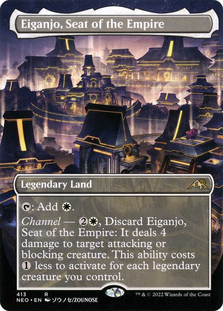 Eiganjo, Seat of the Empire (NEO-413) [Kamigawa: Neon Dynasty] (Borderless) MTG Single Wizards of the Coast