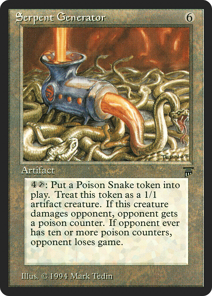 Serpent Generator (LEG-295) [Oldschool] Legends MTG Single Wizards of the Coast