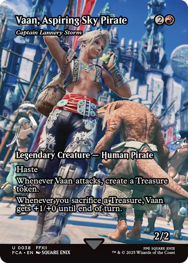 Vaan, Aspiring Sky Pirate - Captain Lannery Storm (Showcase) (FCA-038) [FINAL FANTASY: Through the Ages] / Vaan, Aspiring Sky Pirate (Borderless) Foil MTG Single Wizards of the Coast