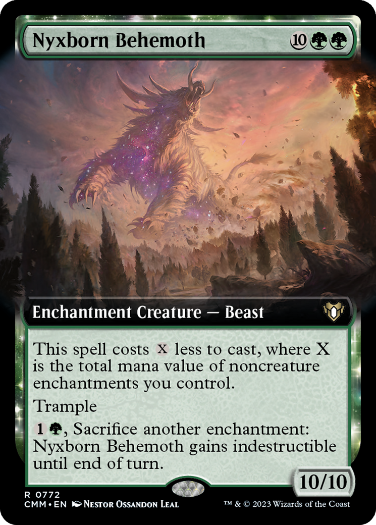 Nyxborn Behemoth (CMM-772) [Commander Masters] (Extended Art) Foil MTG Single Wizards of the Coast