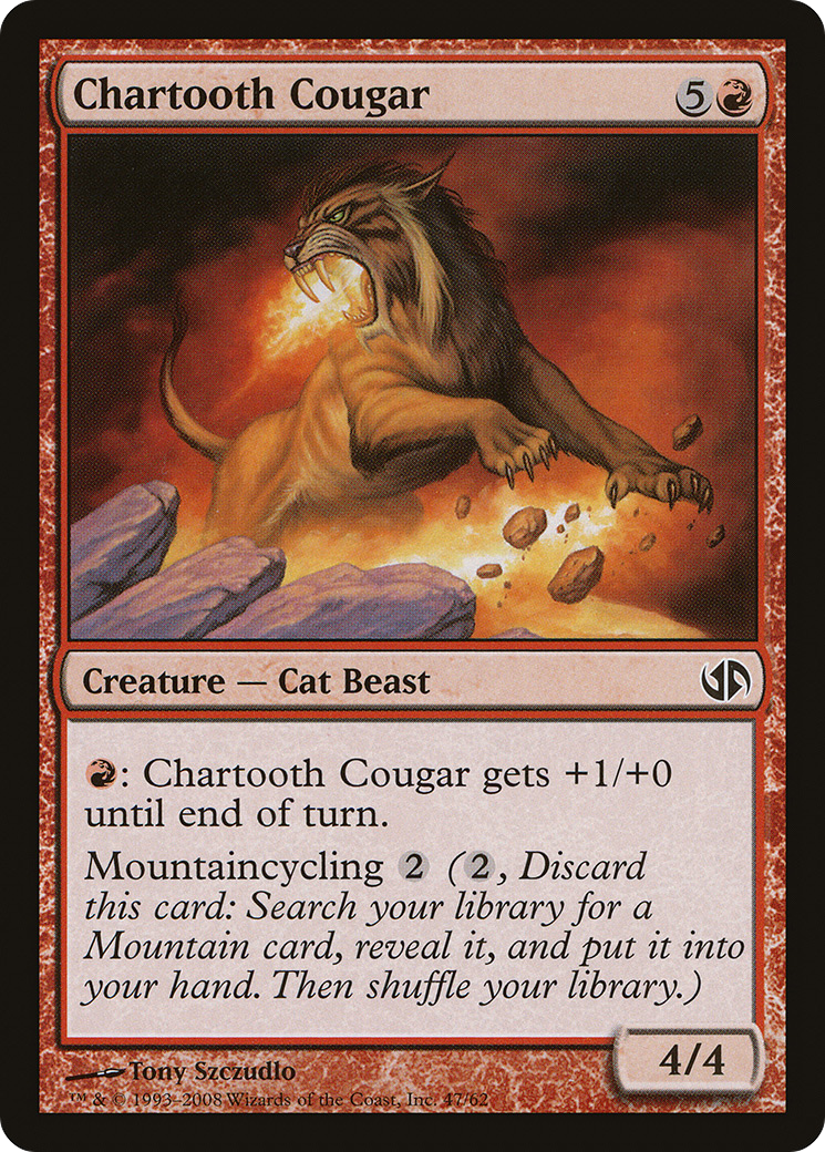 Chartooth Cougar (DD2-047) [Misc] Duel Decks: Jace vs. Chandra MTG Single Wizards of the Coast