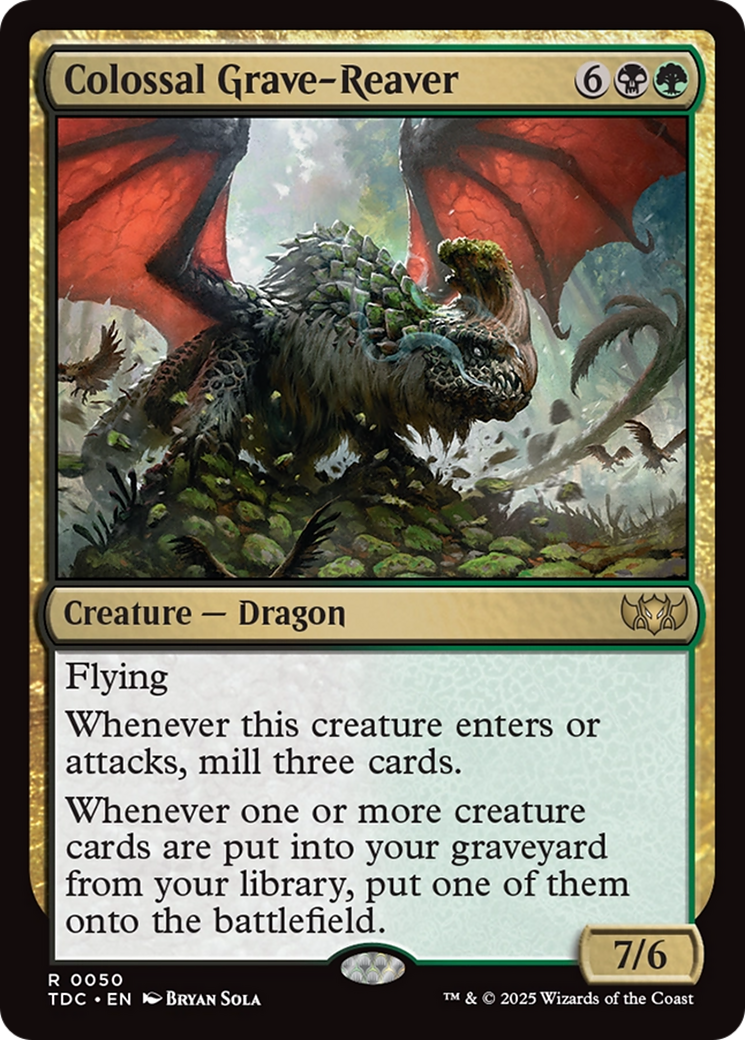 Colossal Grave-Reaver (TDC-050) [Commander: Tarkir: Dragonstorm] MTG Single Wizards of the Coast