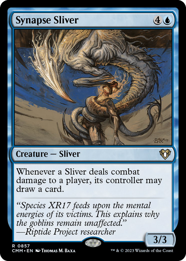 Synapse Sliver (CMM-857) [Commander Masters] MTG Single Wizards of the Coast