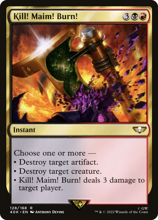 Kill! Maim! Burn! (40K-128) [Warhammer 40,000 Commander] MTG Single Wizards of the Coast