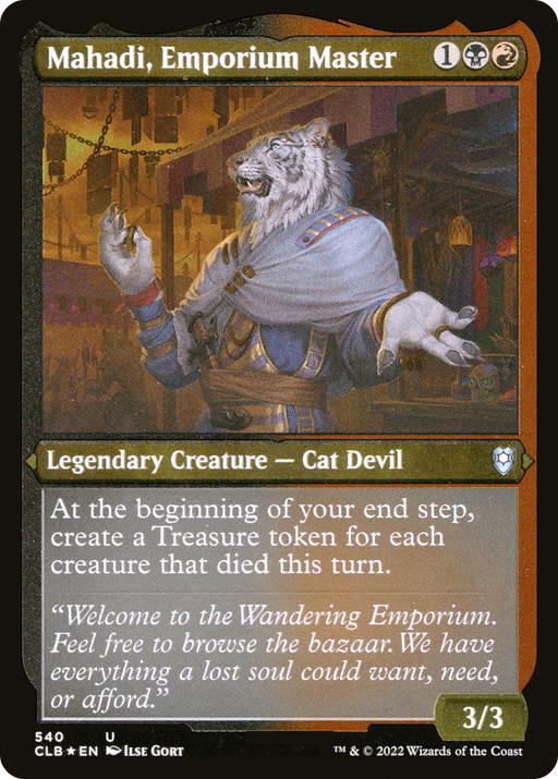Mahadi, Emporium Master (CLB-540) [Commander Legends: Battle for Baldur's Gate] Etched Foil MTG Single Wizards of the Coast