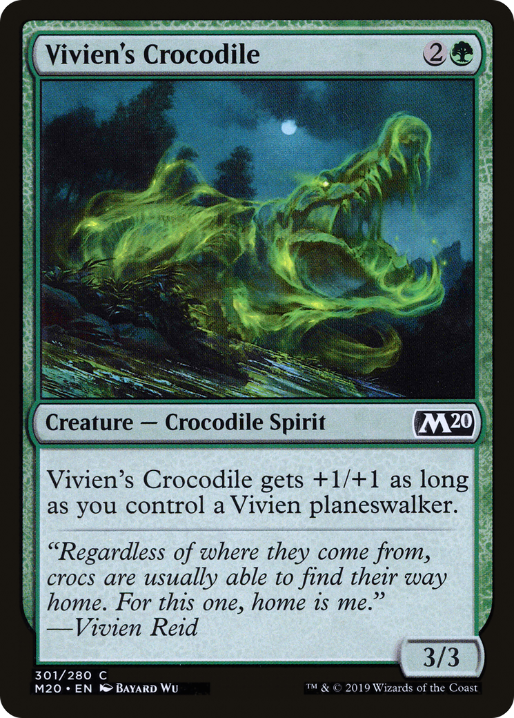 Vivien's Crocodile (M20-301) [Core Set 2020] MTG Single Wizards of the Coast