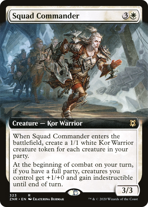 Squad Commander (ZNR-323) [Zendikar Rising] (Extended Art) MTG Single Wizards of the Coast