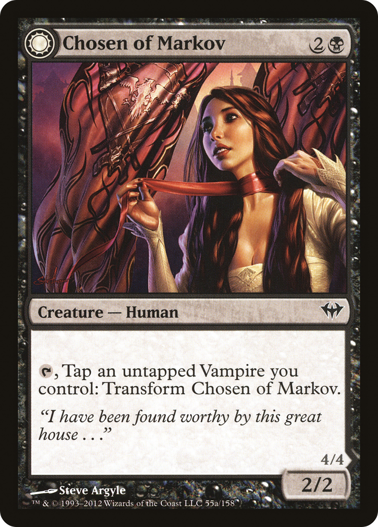 Chosen of Markov // Markov's Servant (DKA-055) [Dark Ascension] Foil MTG Single Wizards of the Coast