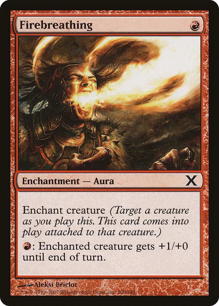 Firebreathing (10E-200) [Tenth Edition] MTG Single Wizards of the Coast