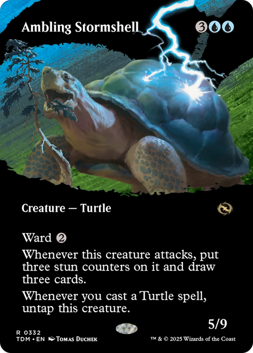 Ambling Stormshell (TDM-332) [Tarkir: Dragonstorm] (Showcase) (Borderless) Foil MTG Single Wizards of the Coast
