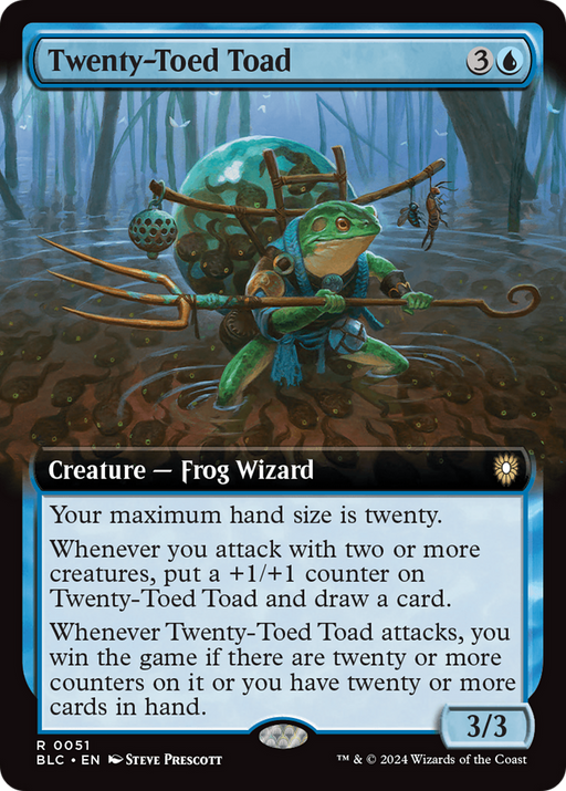 Twenty-Toed Toad (BLC-051) [Bloomburrow Commander] (Extended Art) MTG Single Wizards of the Coast