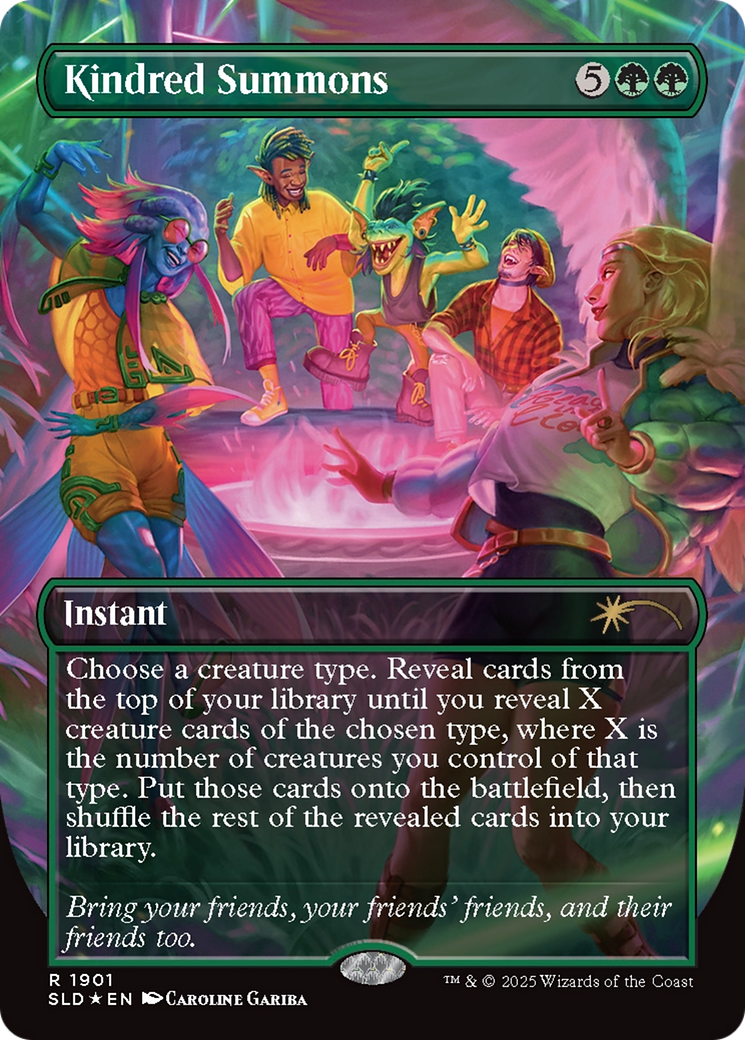 Kindred Summons (SLD-1901) [Secret Lair] Drop (Borderless) Foil MTG Single Wizards of the Coast